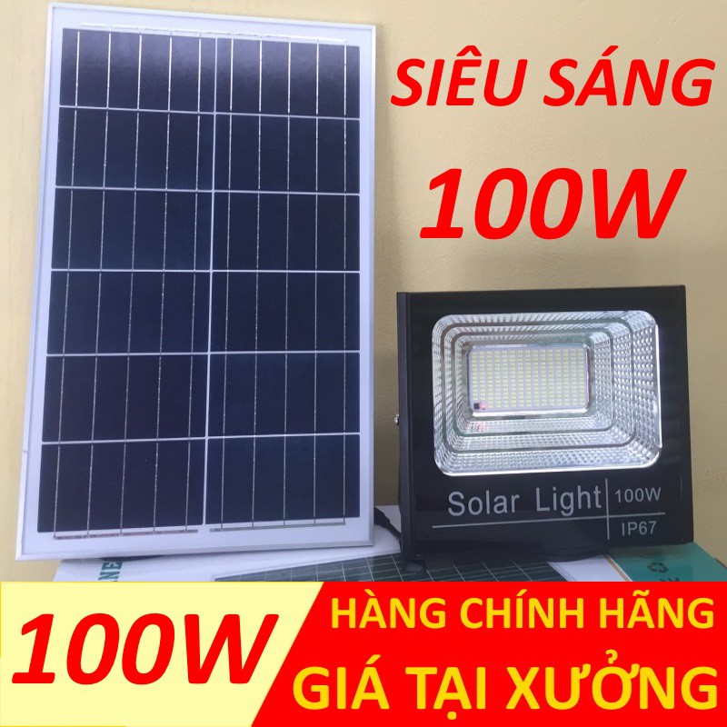 Đèn năng lượng mặt trời tự động bật tắt chống nước IP67 công suất 100-300W