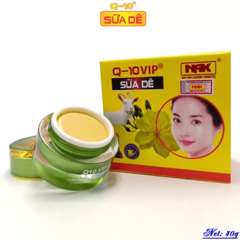 Kem dưỡng trắng da đa năng 12 tác dụng Q10 - Sữa dê  Vip