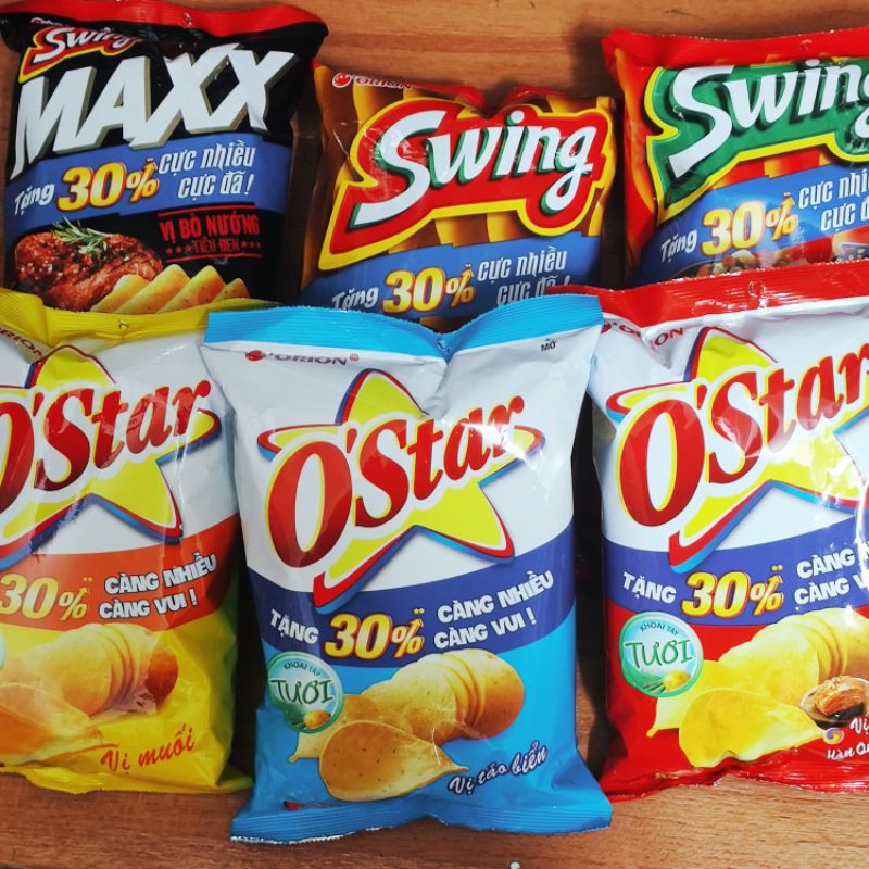 Bánh Snack Khoai tây Ostar &amp; Swing gói 63g