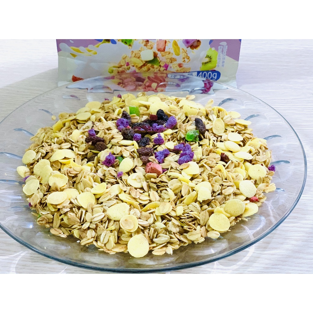 Yến mạch sữa chua mix hạt hoa quả sấy 400gram