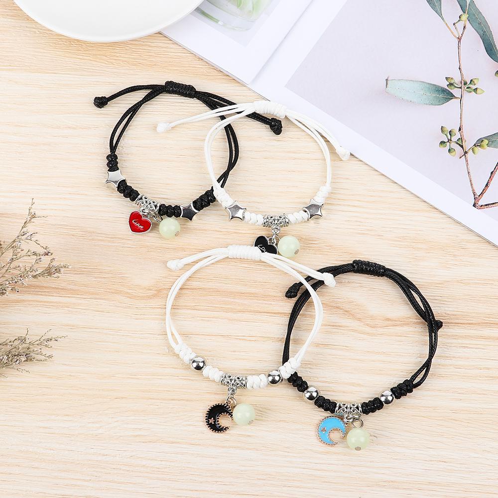 LAY Set 2 Vòng Tay Chuỗi Hạt Dạ Quang Thời Trang