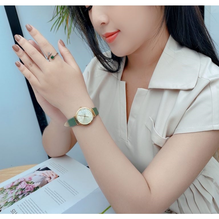 Đồng hồ nữ Julius Hàn Quốc JA-426 dây da cá tính