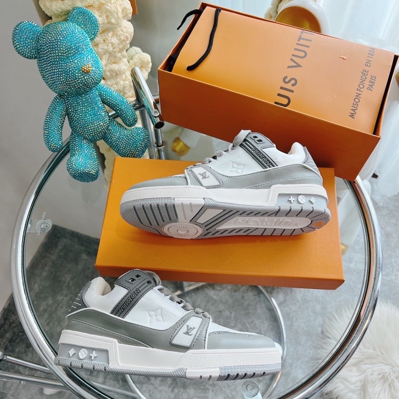 GIÀY L.V TRAINER SNEAKER WHITE GREY LAI AU