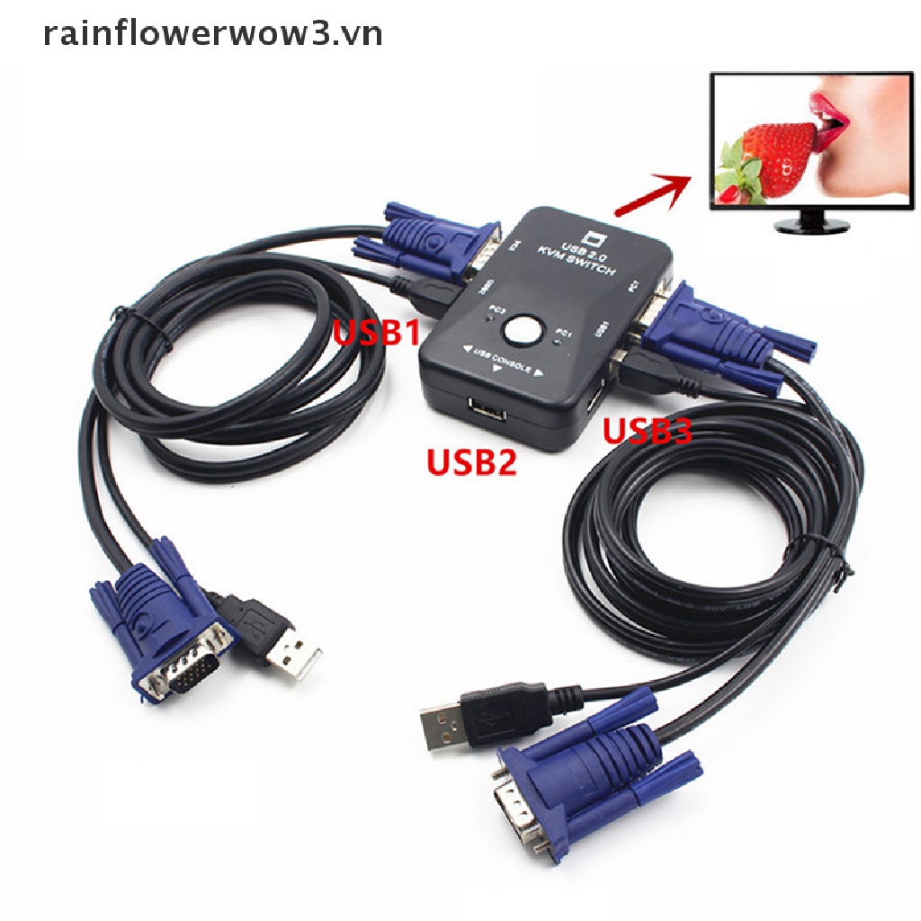 Bộ ChuyểN ĐổI 2 CổNg VGA KVM Cho MàN HìNh ChuộT Và MáY TíNh