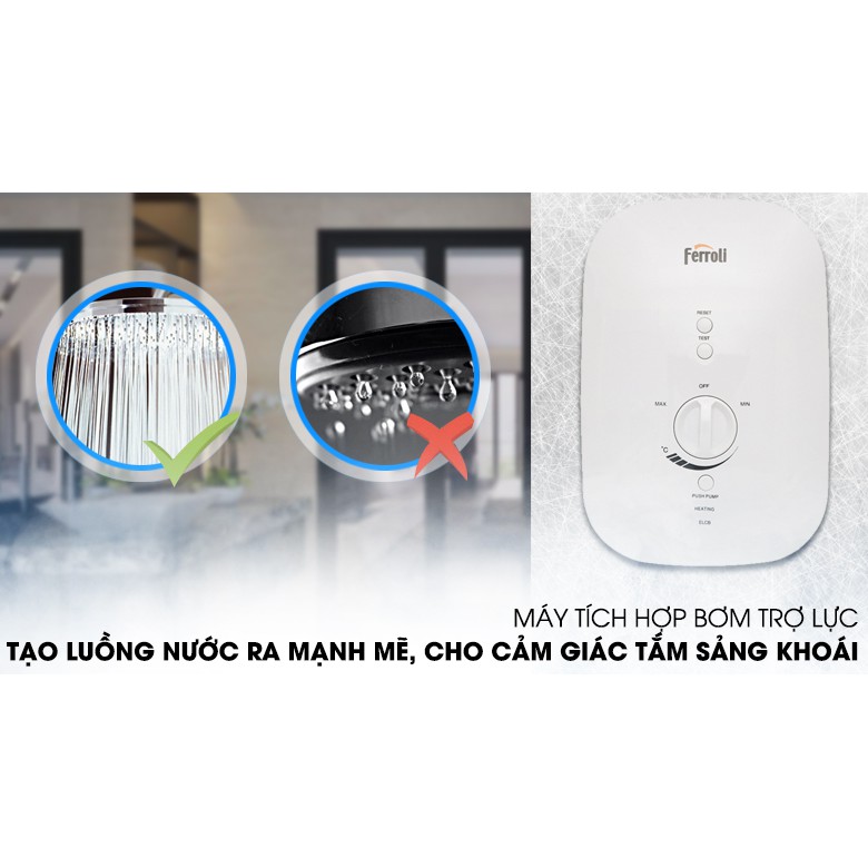 Máy nước nóng trực tiếp Ferroli 4500W Divo SSP 4.5S