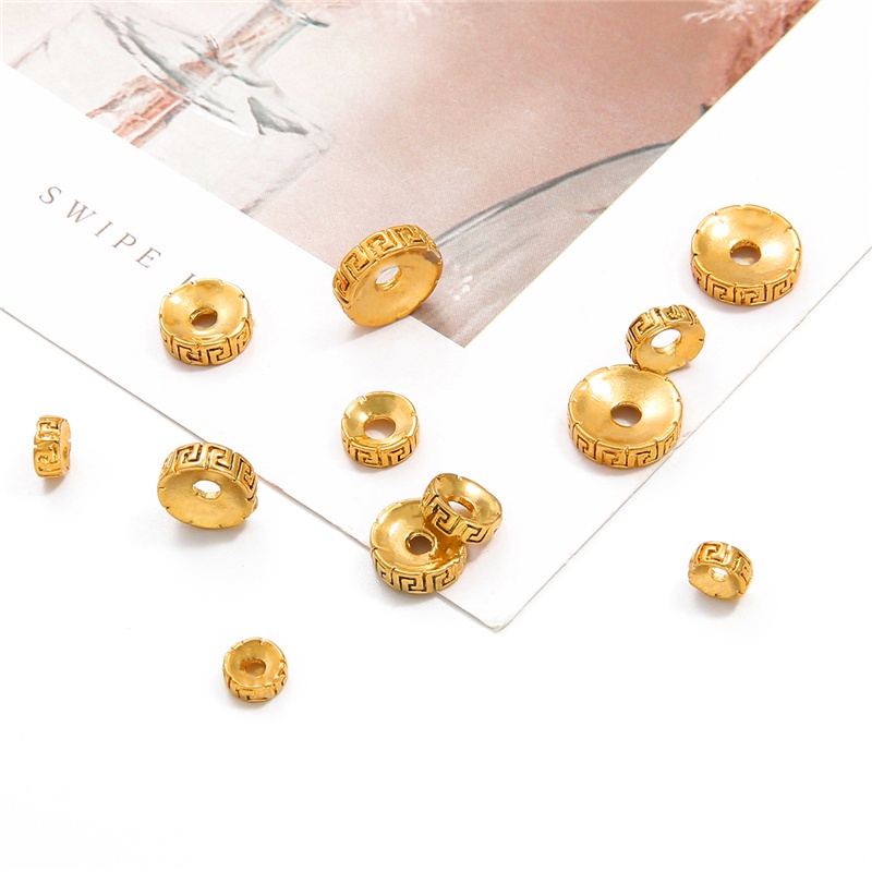 Hạt Có Lỗ Xâu Làm Trang Sức Beadia Bằng Đồng Mạ Vàng 24k