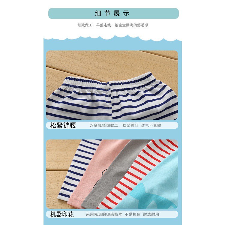 Quần đùi vải cotton dáng rộng thời trang kiểu mùa hè năng động dành cho bé