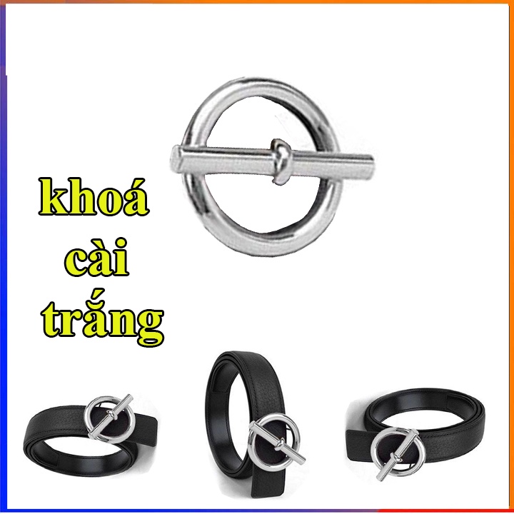 Mặt thắt lưng Khóa kim 3.5cm lắp vừa dây 3,2 đến 3,4cm kiểu dán tròn