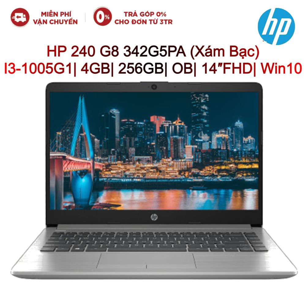 Laptop HP 240 G8 342G5PA I3-1005G1| 4GB| 256GB| OB| 14″FHD| WIN10