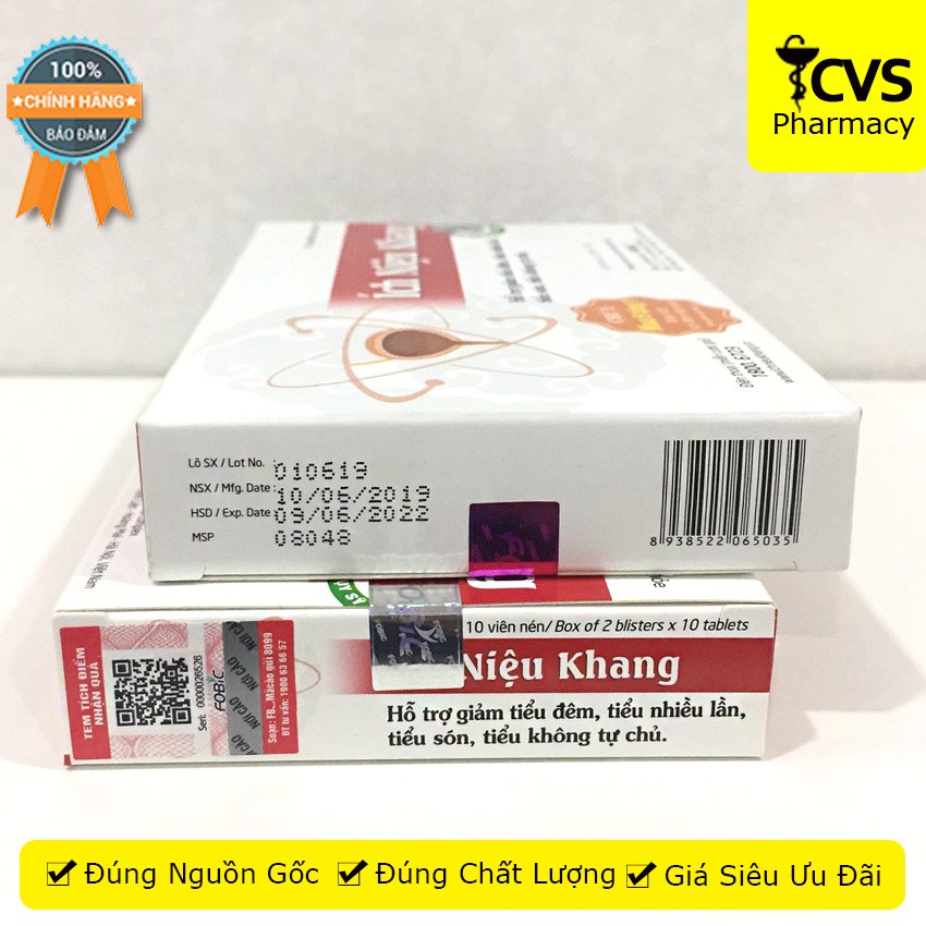 Ích Niệu Khang (Hộp 20 Viên uống) hỗ trợ giảm tiểu đêm, hạn chế tiểu nhiều lần - cvspharmacy