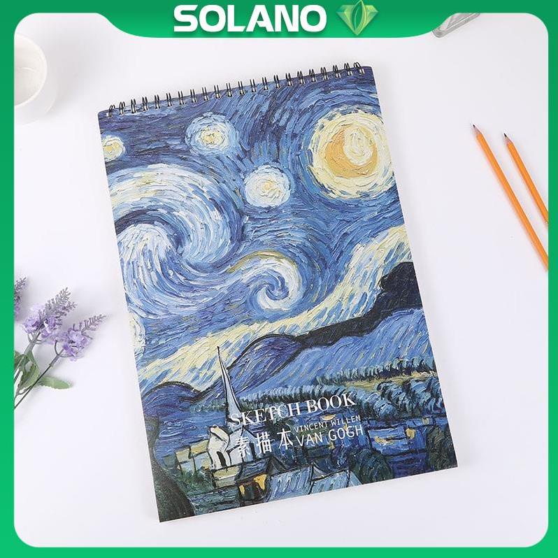Sketchbook KOLANO sổ vẽ phác thảo, ký họa 100 trang A4, A5 gáy xoắn bìa họa tiết 160g SN-001381