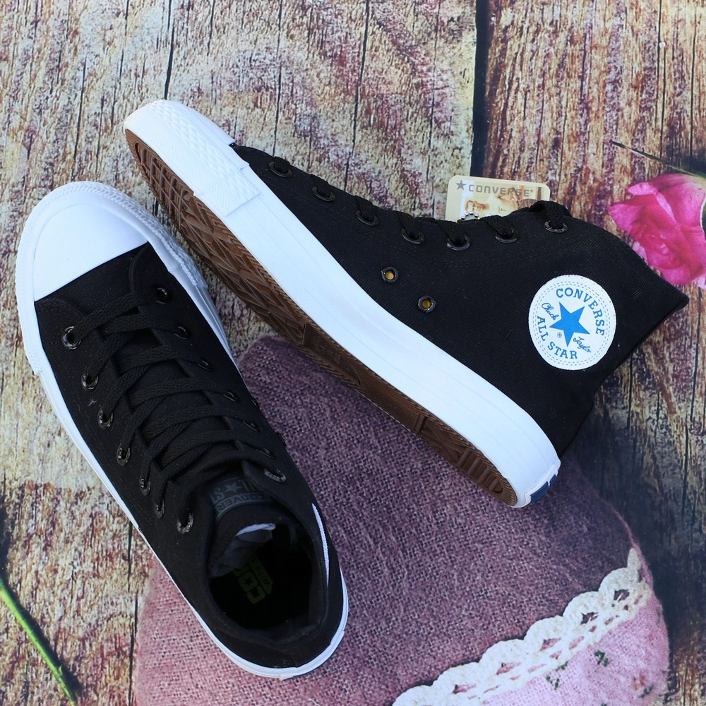 Giày Sneaker Chuck 2 Nam Cổ Cao Đen | BigBuy360 - bigbuy360.vn