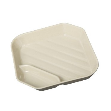 Khay sushi 15,5cm vuông kèm chén chấm màu nâu kem, đen - Sushi tray F-SUSHI03