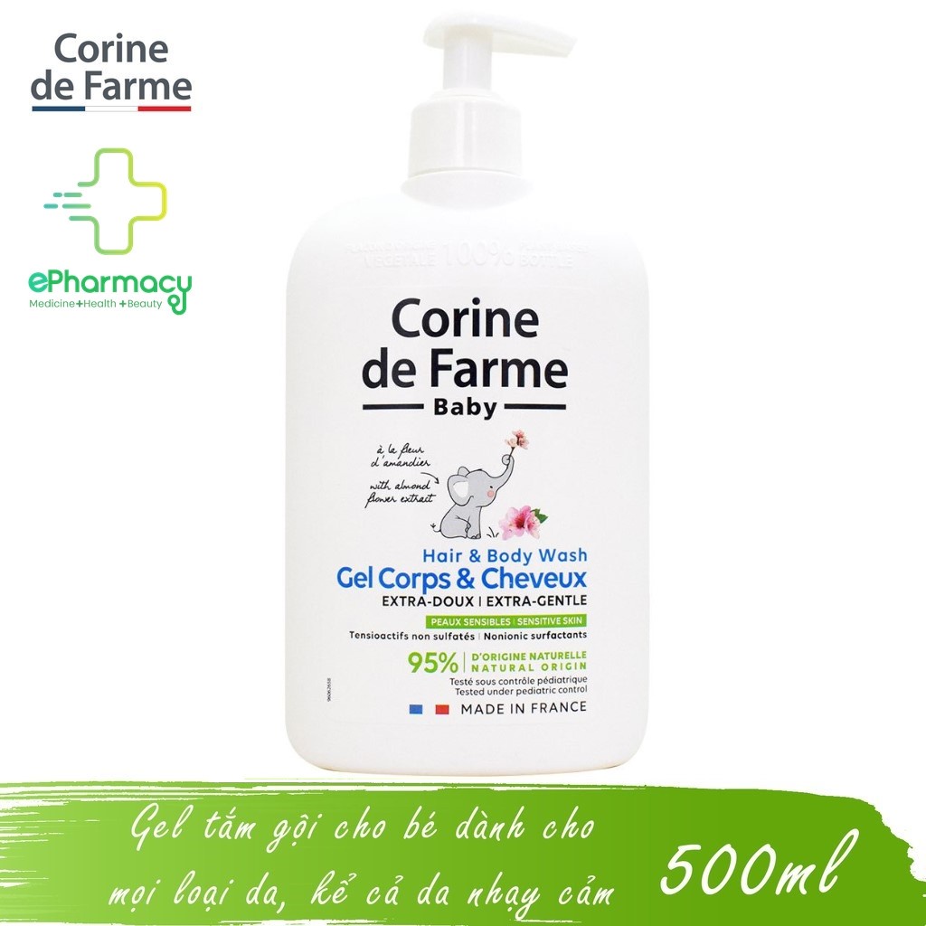 Gel tắm gội cho bé Corine De Farme Hair & Body Wash Gel Corps & Cheveux | BigBuy360 - bigbuy360.vn