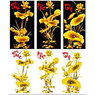 Tranh Gắn Đá Phúc Lộc Thọ KT: ( 112 x 75 cm )