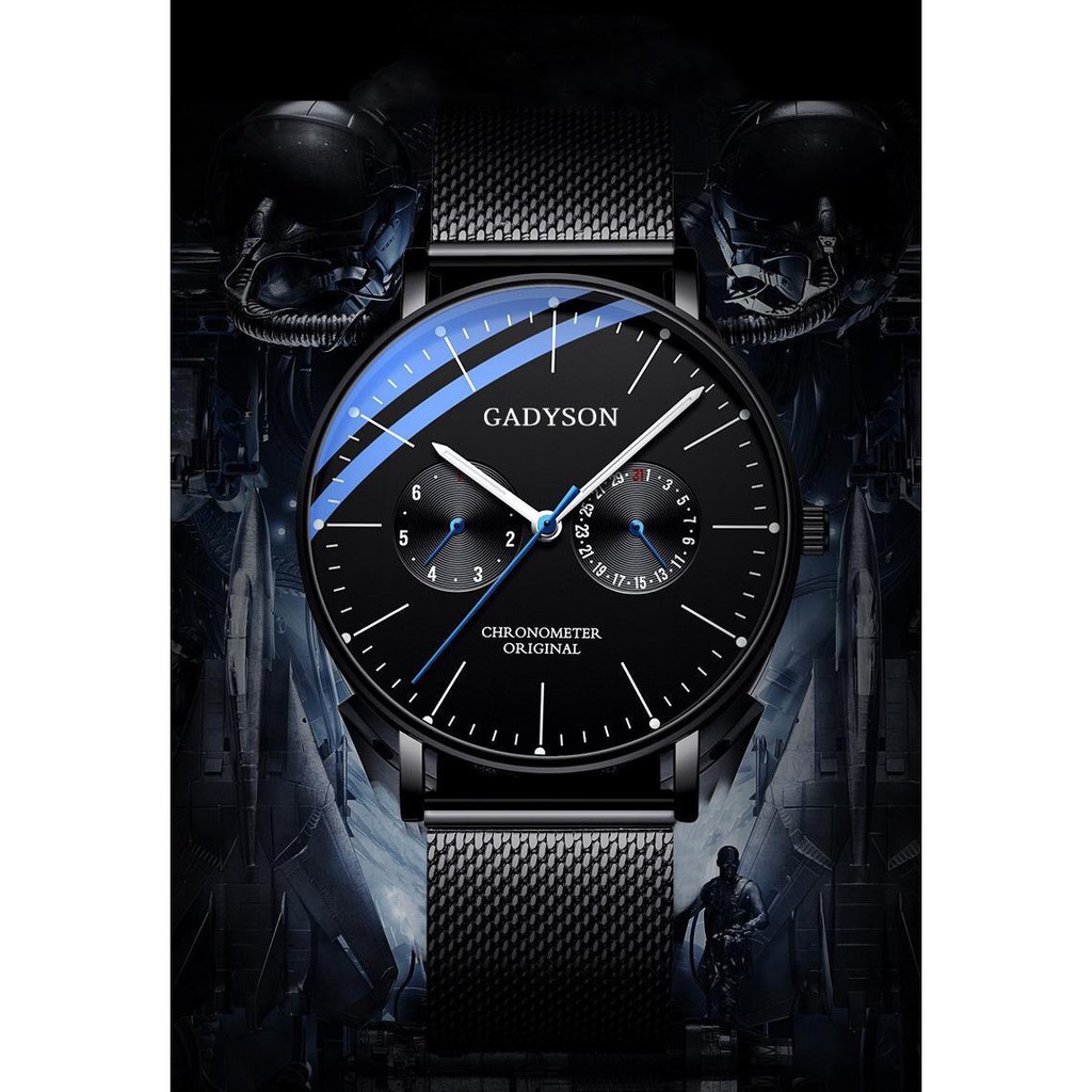 [Mã FAMAYFA2 giảm 10K đơn 50K] Đồng hồ nam Gadyson GA2V01 dây thép nhuyễn cực đẹp tặng tỳ hưu tháo mắc | BigBuy360 - bigbuy360.vn
