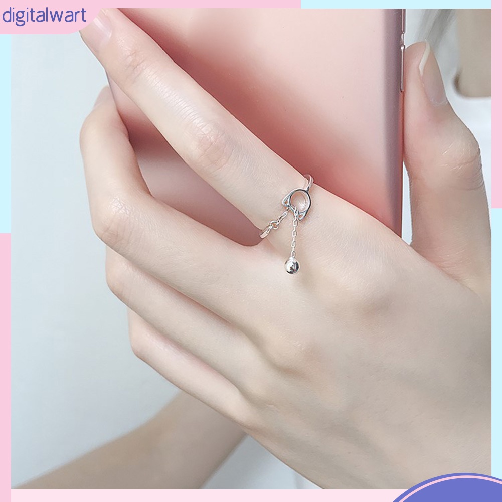 Nhẫn Hở Hình Mèo Dễ Thương Có Chuông Thời Trang Cho Nữ