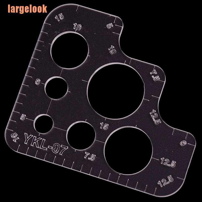 1 thước đo góc tròn bằng acrylic dùng làm đồ da thủ công