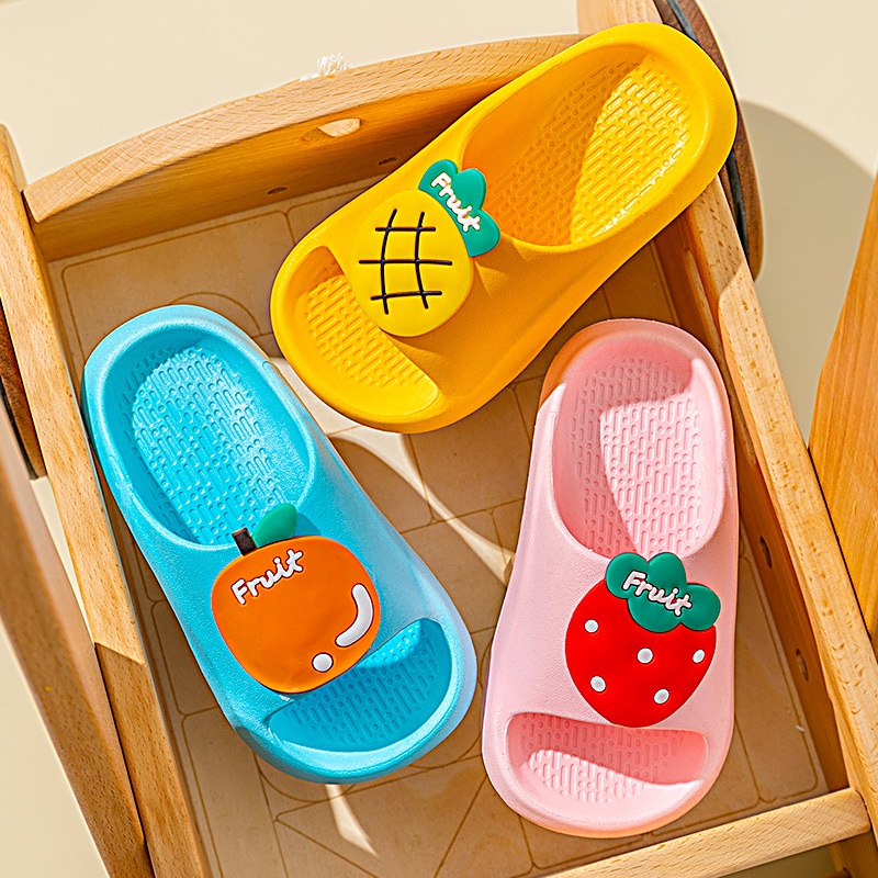 Dép cho bé trai bé gái nhiều màu, nhiều họa tiết Hoa Quả đáng yêu, dép siêu nhẹ chống trơn trượt - TD25