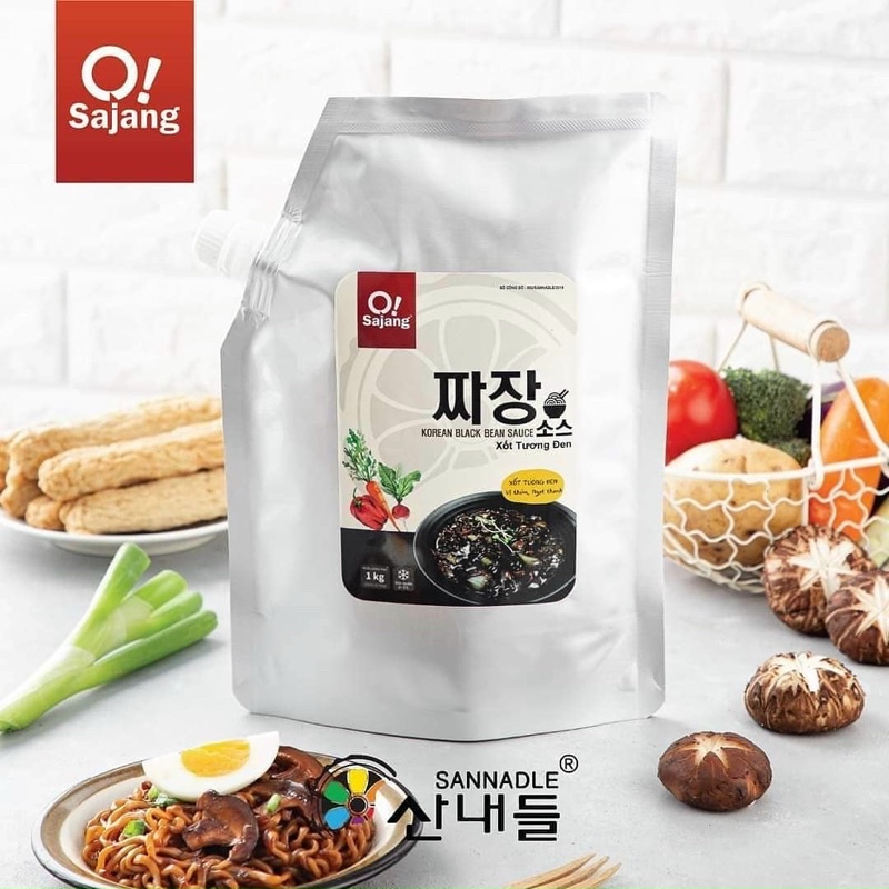 &lt;HOT&gt; Sốt tương đen 1kg Hàn Quốc O!sajang