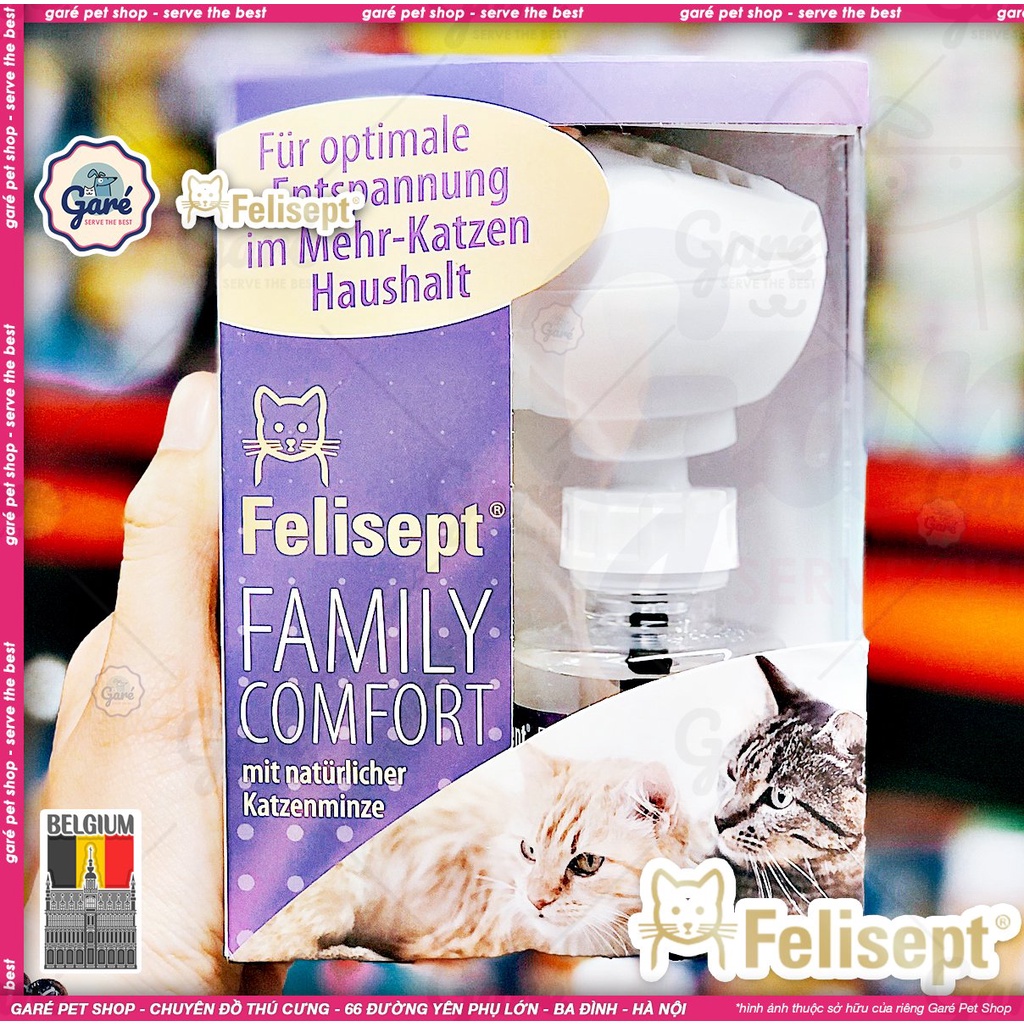Felisept Comfort Máy khuếch tán tinh dầu cho Mèo hỗ trợ giảm căng thẳng ở Mèo &amp; giúp mèo đàn chung sống hòa thuận