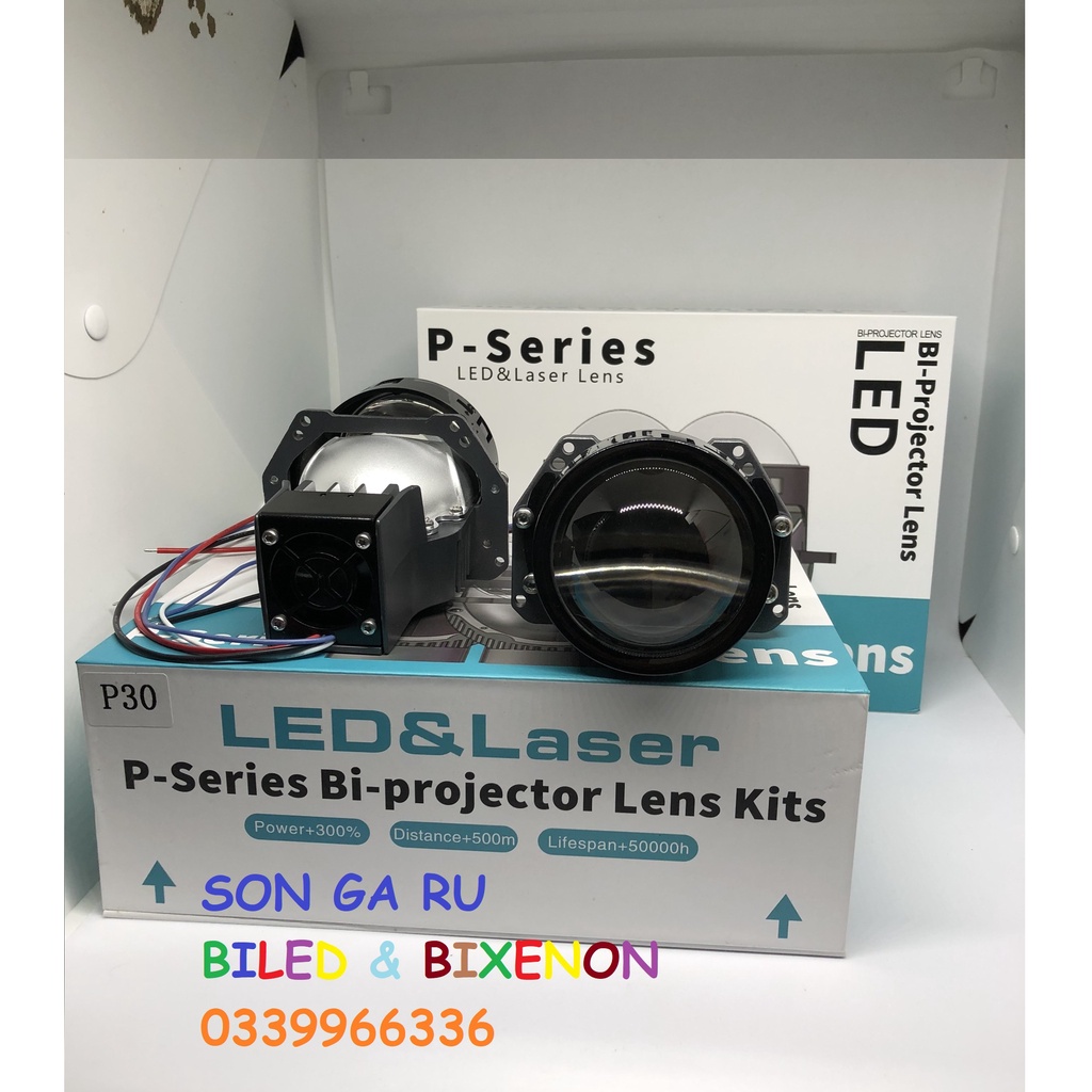 Bi cầu LED P30 - SERIES + trợ pha LASER siêu sáng