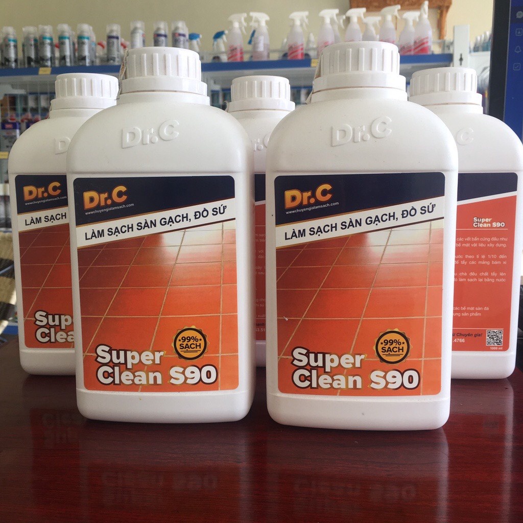 Chất tẩy sàn nhà cực mạnh Dr.c Super clean s90 1Lít