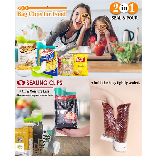 Dụng Cụ Kẹp Miệng Túi Thực Phẩm Bằng Nhựa Tiện Dụng Cho Nhà Bếp