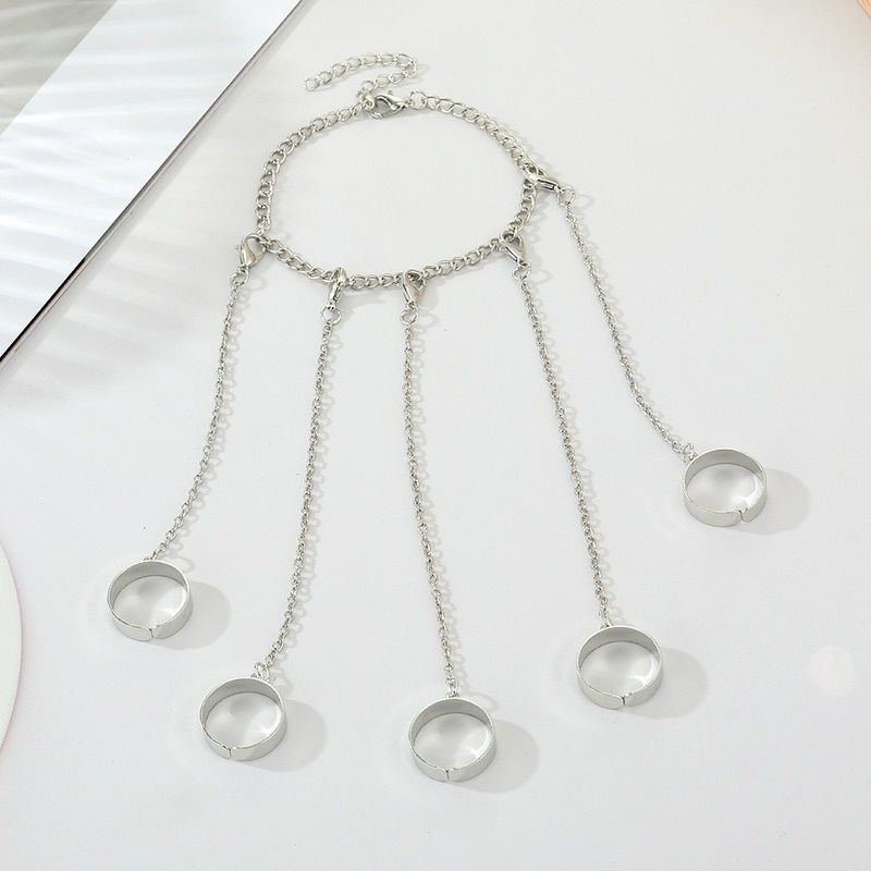 Vòng Đeo Tay Dạng Mở Bằng Bạc Nhiều Màu Sắc Có Thể Điều Chỉnh Cho Cặp Đôi