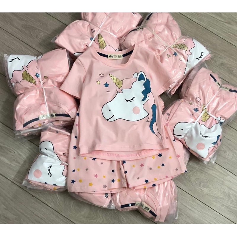 Bộ cotton pony bé gái H.m