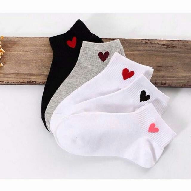 [ SALE TƯNG BỪNG]  Combo 10 đôi tất tim cổ ngắn.
