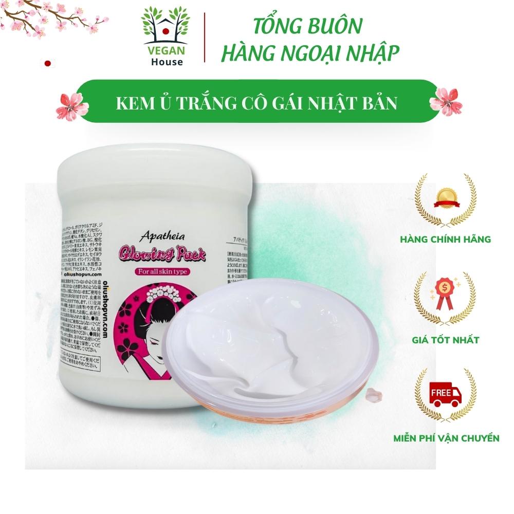 Kem ủ trắng cô gái Nhật, ủ trắng da mặt và toàn thân Apatheia Glowing Pack Nhật Bản
