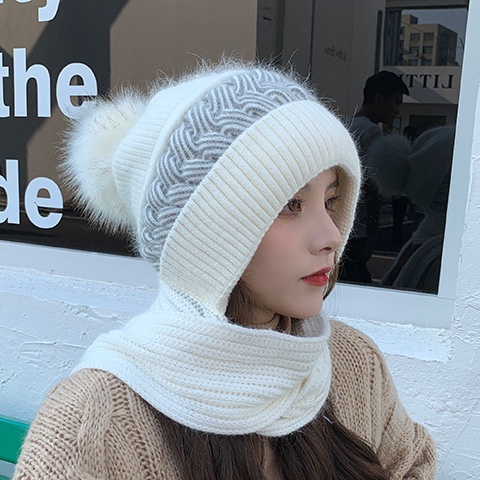 Korean style winter warm woolen hat for women