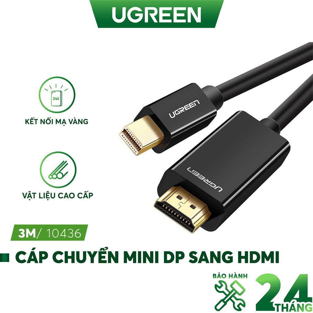 Mua ngay Cáp chuyển đổi mini DisplayPort sang HDMI UGREEN MD101 [Giảm giá 5%]