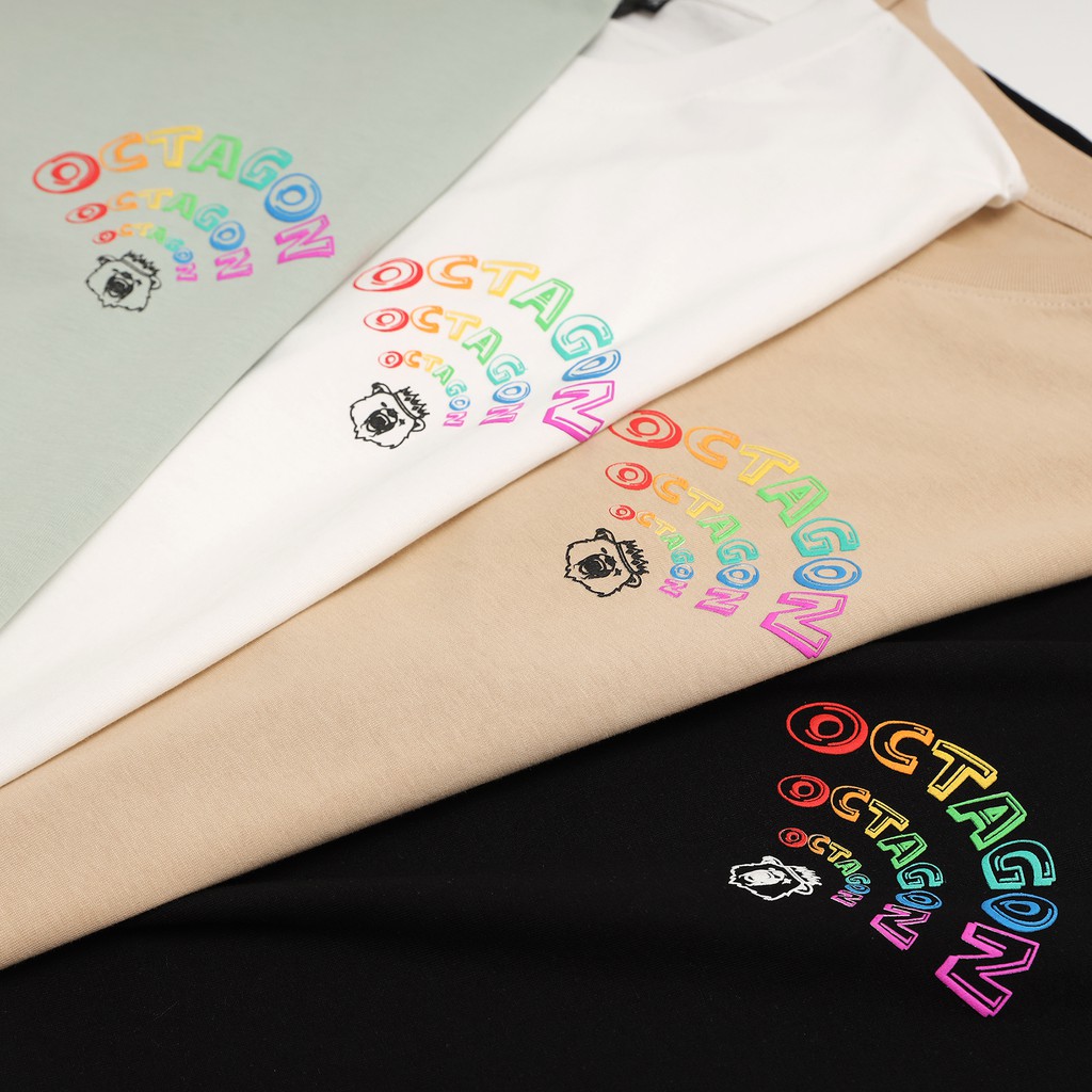 Bộ sưu tập áo thun Colorful by Octagon ( đen - trắng - cafe - mint )