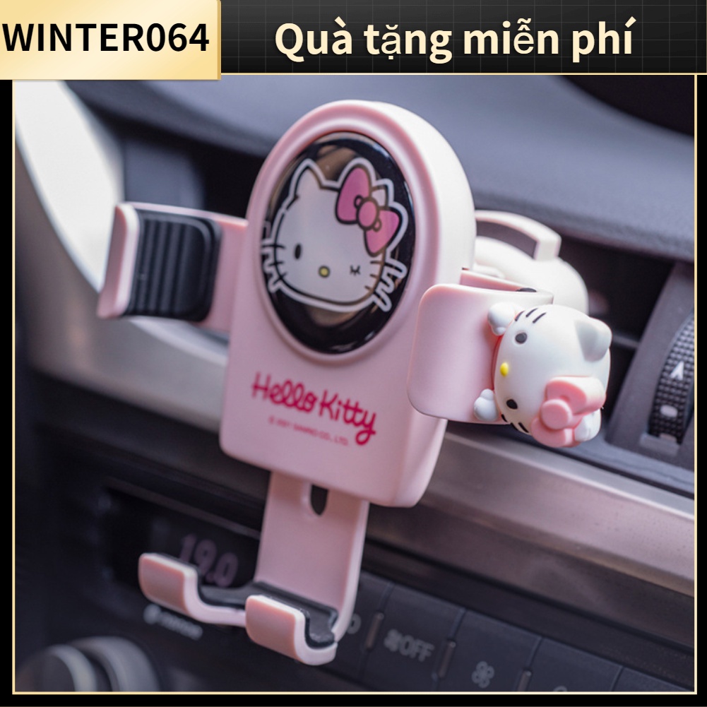 Giá đỡ điện thoại trên ô tô Hình catoon dễ thương Thiết kế lỗ thông hơi ổn định Tản nhiệt với đệm silicon mềm Winter064