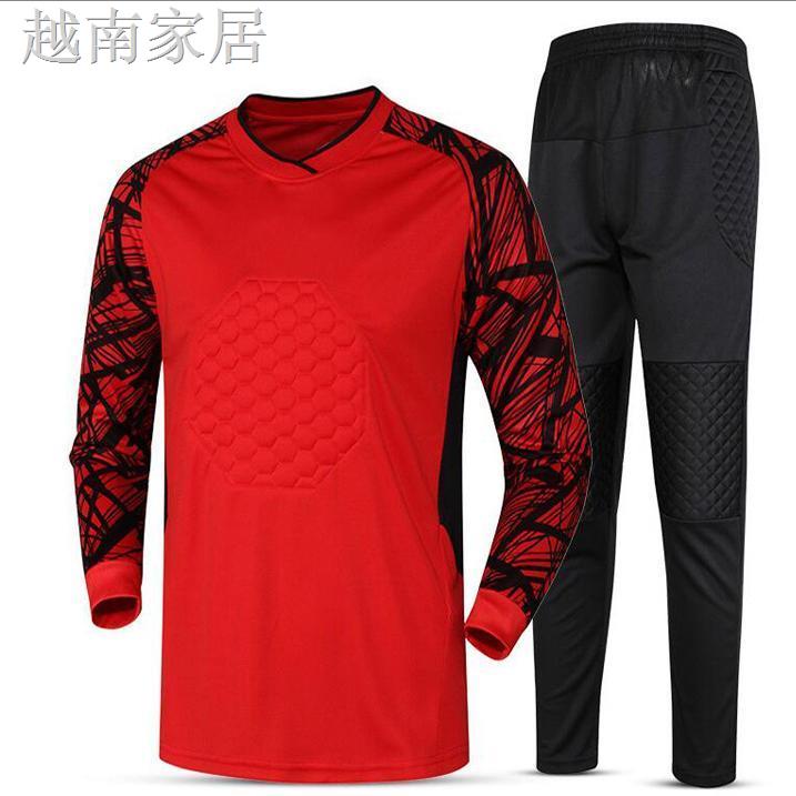 Bộ Đồ Thủ Môn Bóng Đá Tay Dài Dày Dặn Bảo Vệ Quần Short