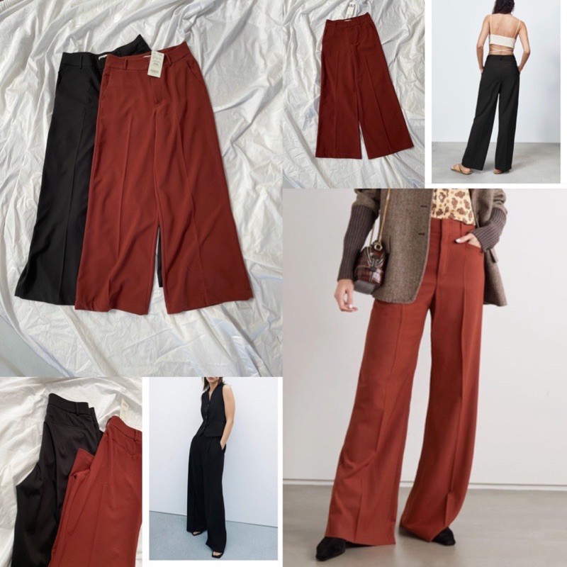 Quần tây ống rộng nữ dáng dài. Hình thật shop chụp