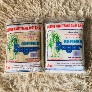 [HÀNG MỚI] Đường kính trắng, vàng xuất khẩu gói (1kg) / Đường mía sạch tự nhiên nguyên chất