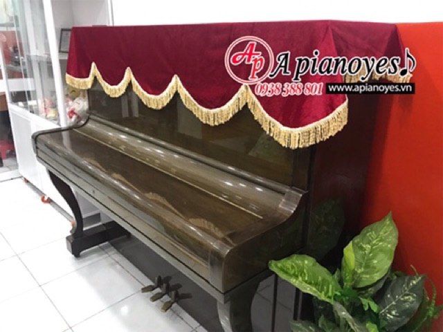 💥GIÁ RẺ VÔ ĐỊCH💥  Khăn phủ Đàn Piano Cơ Upright Đỏ hồng nhung/xanh két
