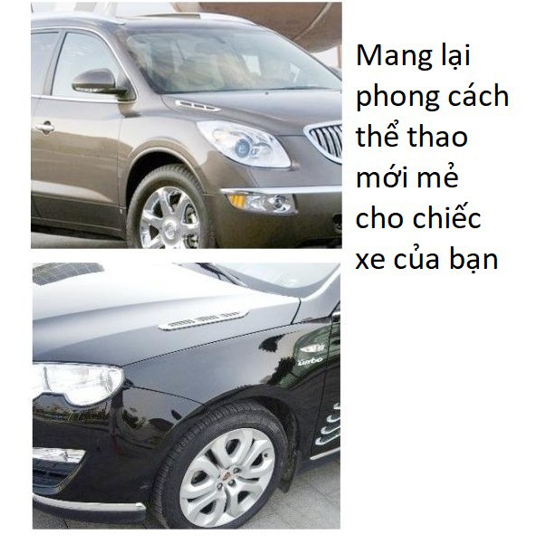 Bộ 2 mang cá loại dài trang trí 2 bên capo mô phỏng cửa gió phong cách thể thao