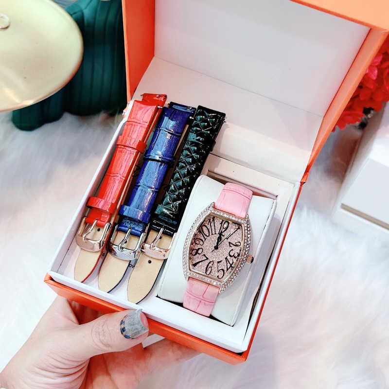 Set đồng hồ nữ Davena phiên bản Fra.nk Mu.ller #D31525.