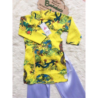 Áo dài cách tân bé trai kèm quần lụa cao cấp cho bé từ 8 -18kg