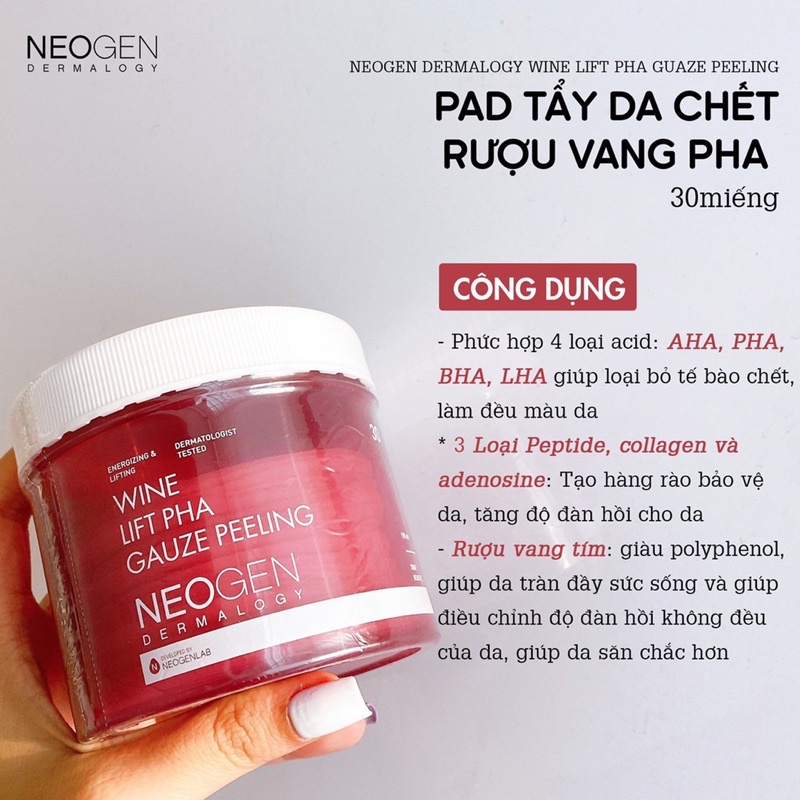 Pad Tẩy Da Chết Neogen Dermalogy 30 miếng