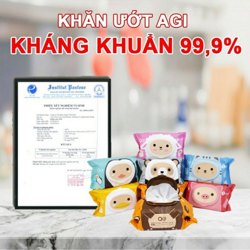 (HCM) COMBO 3 GÓI KHĂN ƯỚT AGI 100 TỜ TẶNG 1 GÓI 80 TỜ