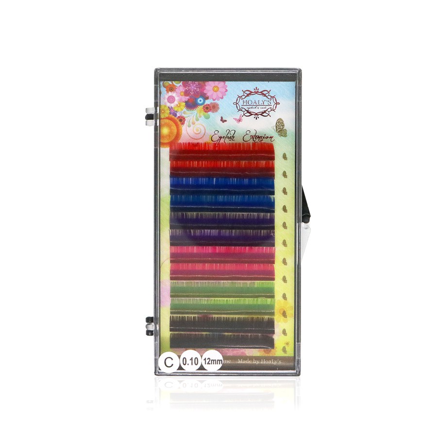 Lông Mi Màu Hoalys ECF- 010 - Mi có độ cong C - Độ dày 0.10. Độ dài: 10 mm và 12 mm.