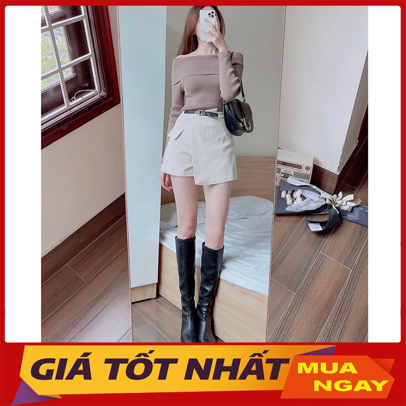 Quần Giả Váy Đai Liền Chất Nhung Tăm Đủ Size M6570