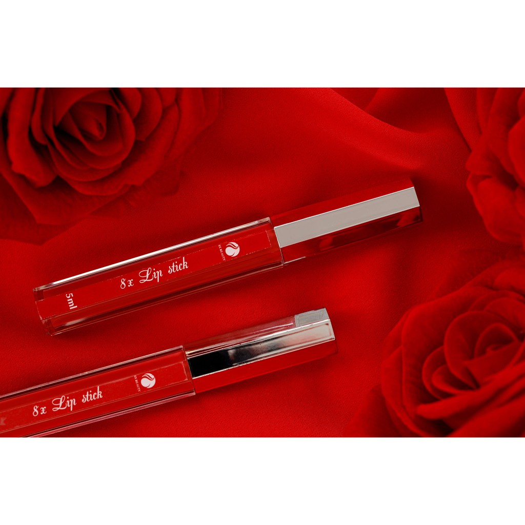 Son Kem Đỏ Cam San Hô Siêu Lì, Màu Siêu Đẹp 5gr 8x Beauty | BigBuy360 - bigbuy360.vn