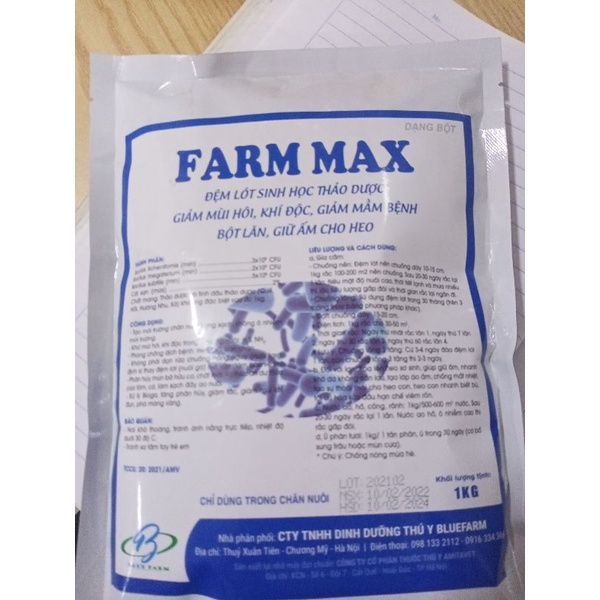 [THÚ Y] 1kg men lót chuồng dùng cho trâu bò lợn gà, lăn lợn con