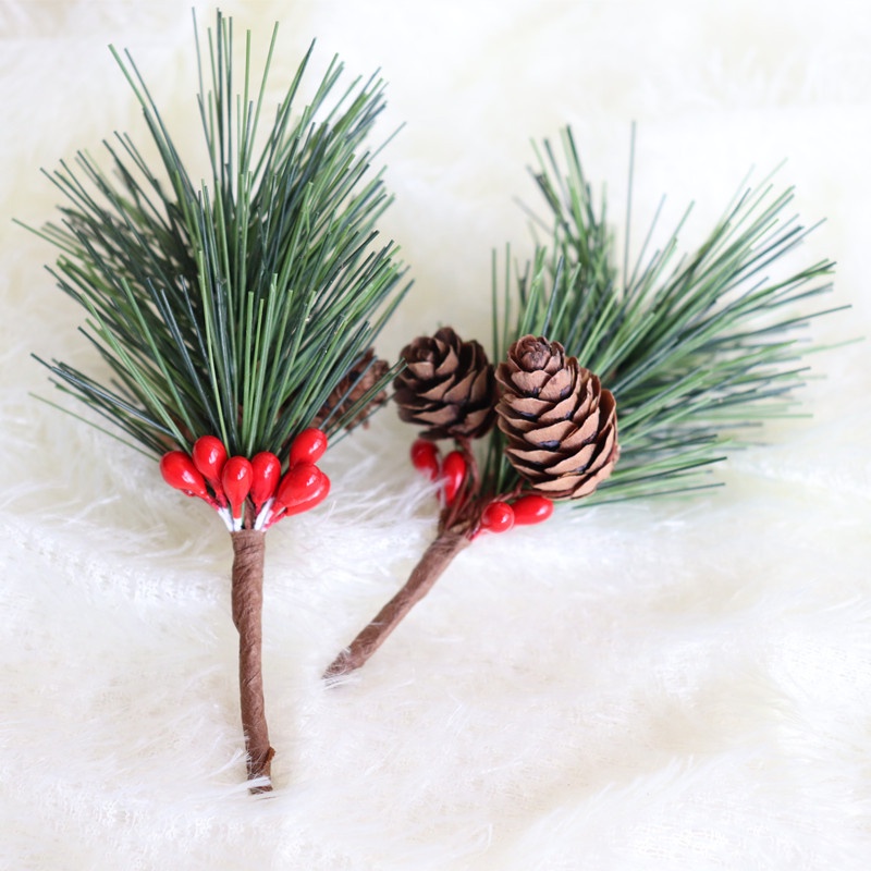 Cây thông kim, Cây thông Noel, phụ kiện decor trang trí hộp quà tặng Giáng sinh xinh xắn